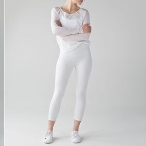 Lululemon Wunder Under Foil Manifesto White Nimbus Crop 8